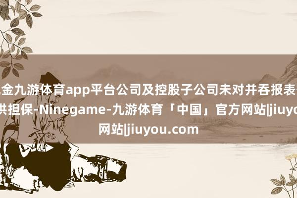 现金九游体育app平台公司及控股子公司未对并吞报表外单元提供担保-Ninegame-九游体育「中国」官方网站|jiuyou.com